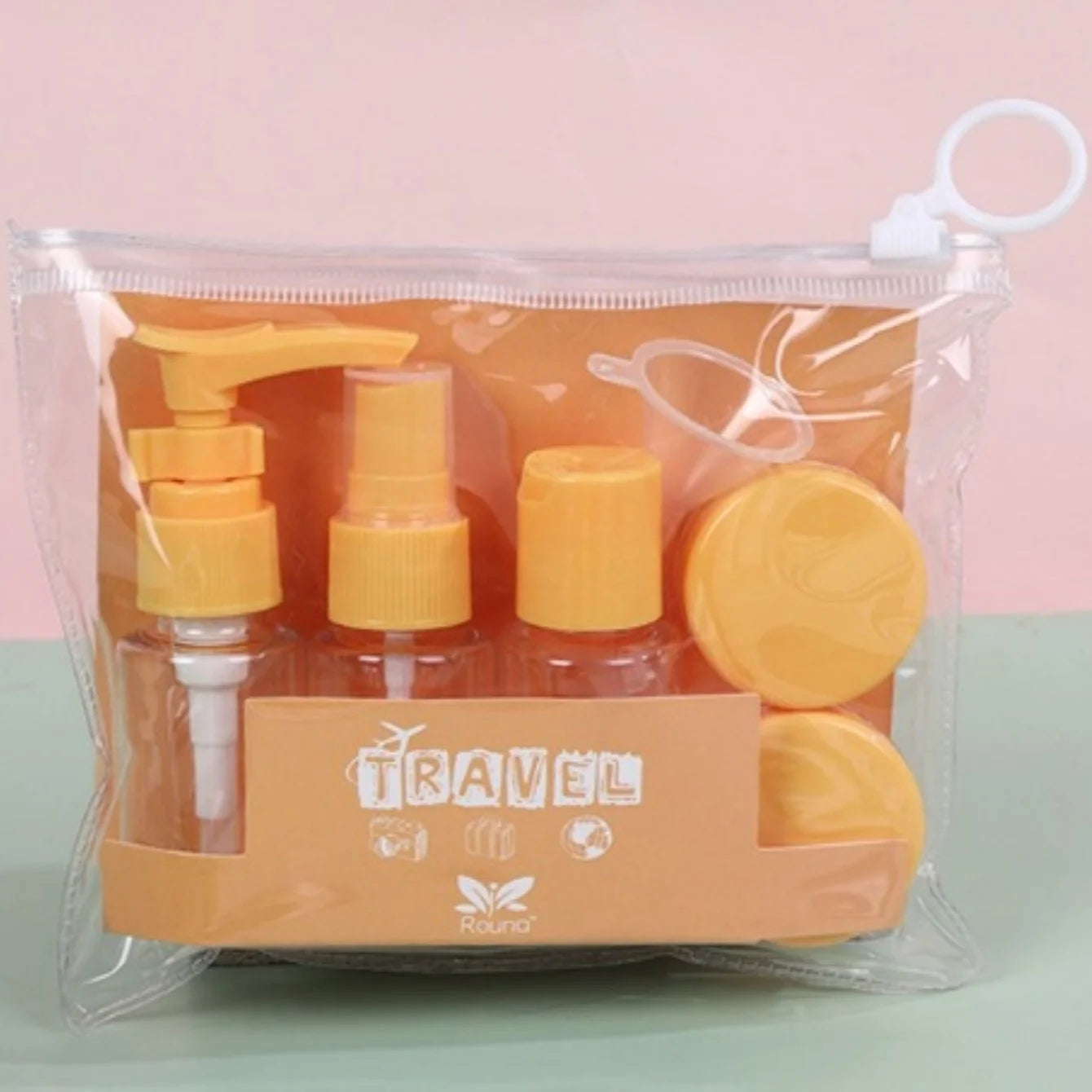 6-Piece Leak-Proof Refillable Travel Bottle Set + Toiletry Bag