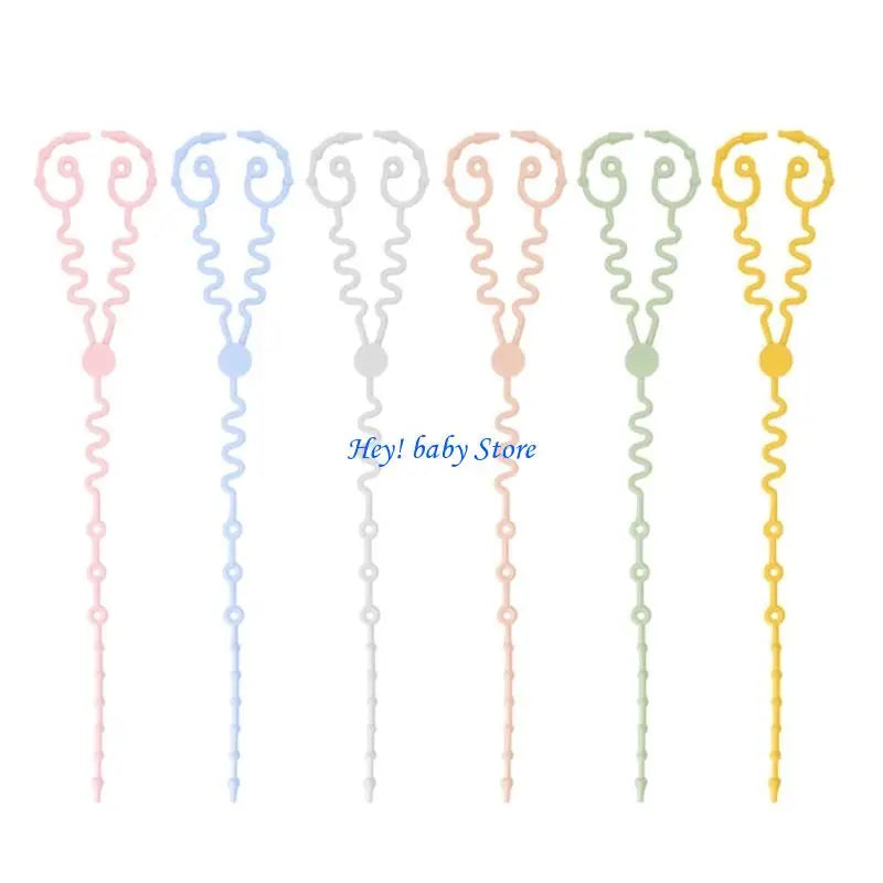 2-in-1 Silicone Pacifier Chain Strap & Teether Link Anti-Lost Pacifier Clip Strap Peaceful Pleasures Health and Wellness