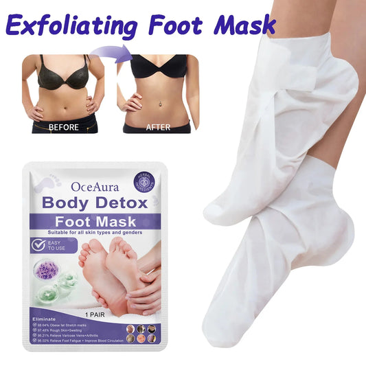 OceAura Foot Peel Mask – Exfoliate Dead Skin & Soften Calluses Foot Peel Mask Oasis Select