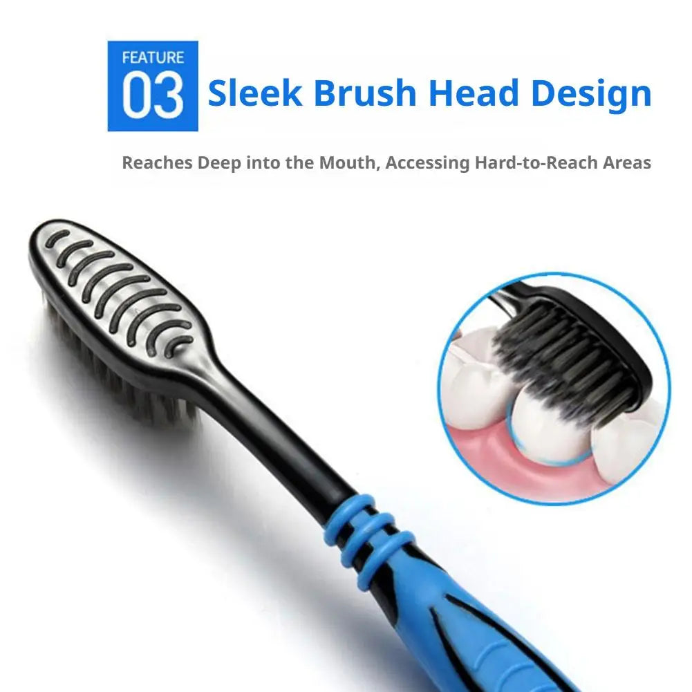 10-Pack Bamboo Charcoal Toothbrush Set – Ultra-Soft Bristles