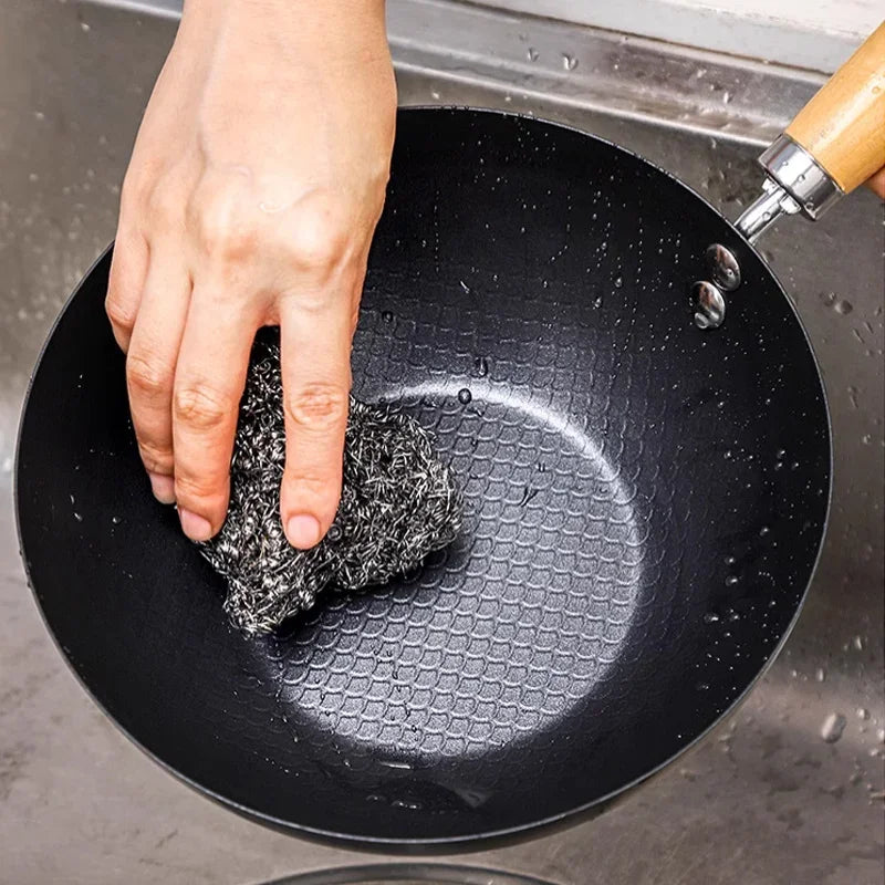 26cm Traditional Cast Iron Flat-Bottom Wok & Fry Pan – Gas & Induction Compatible, No Lid