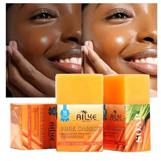 AILKE Carrot Vitamin C Brightening Soap Bar | All Skin Types Brightening Soap Bar Peaceful Pleasures Health and Wellness