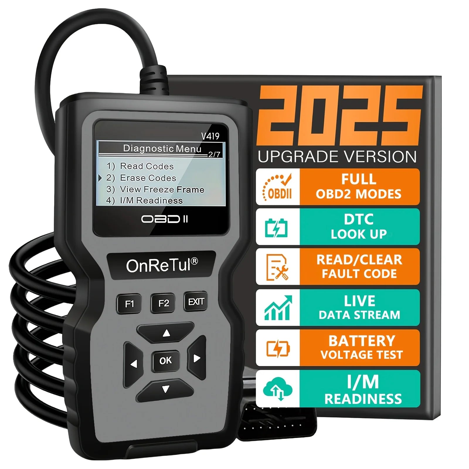 OBD2 Diagnostic Scan Tool – Read & Clear Engine Fault Codes Peaceful Pleasures Health and Wellness Grey