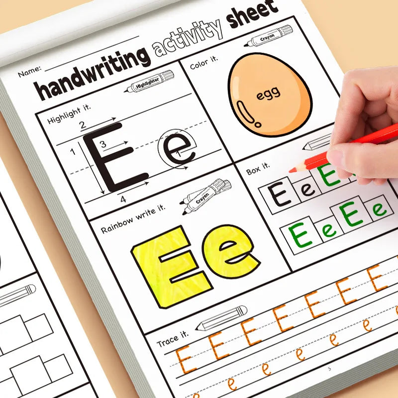 English Letter Handwriting Exercise Book Children's Fun Activity