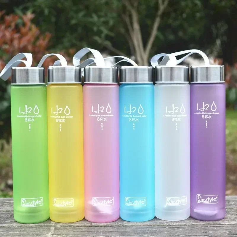 Frosted Plastic Water Bottle 280ml | Candy Color Space Cup