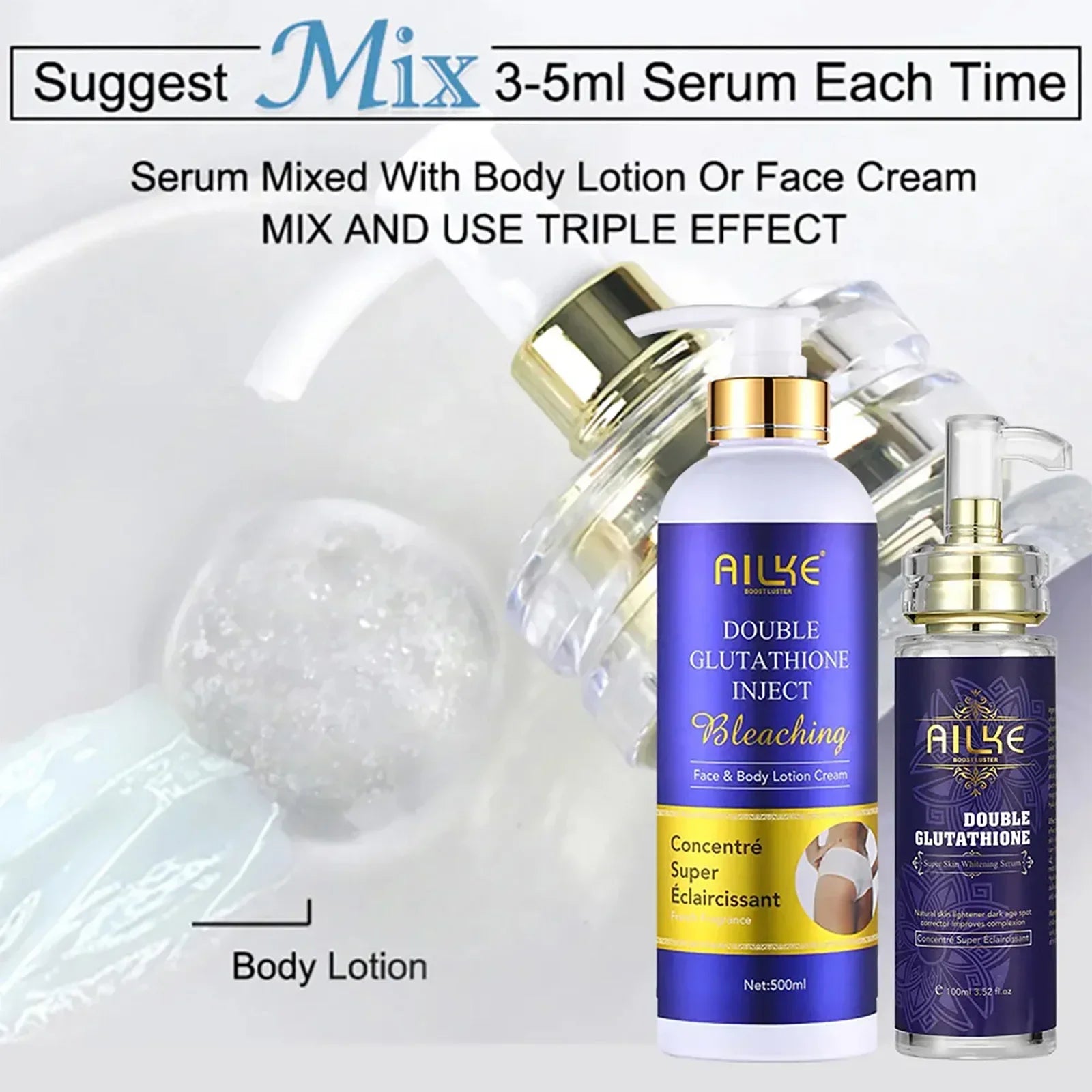 AILKE Double Glutathione Whitening Range – 5-in-1 Set Peaceful Pleasures Health and Wellness
