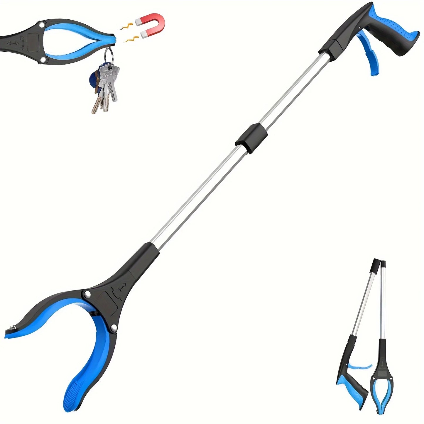 32-Inch Grabber Tool with 360° Rotating Clip | Reaching Gripper