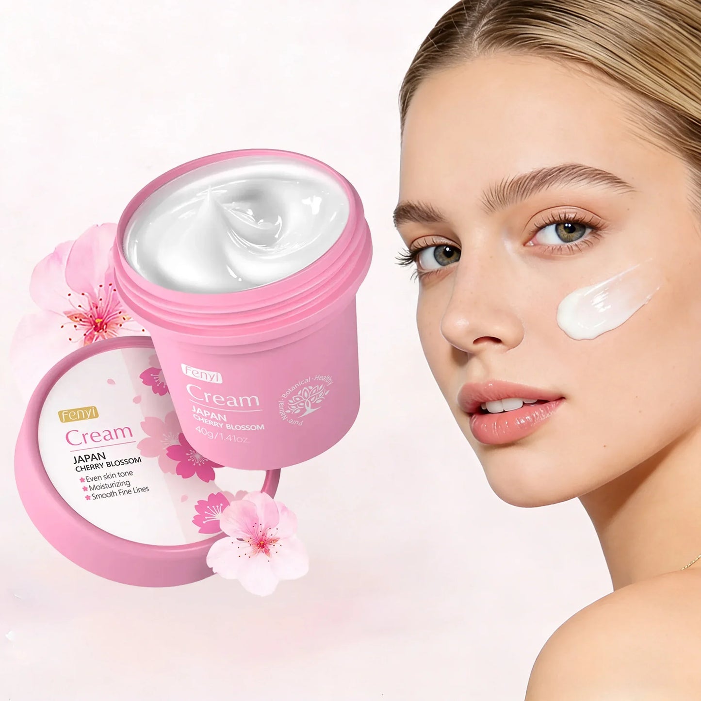 LAIKOU Cherry Blossom Face Cream – Hydrating Moisturizer 40g