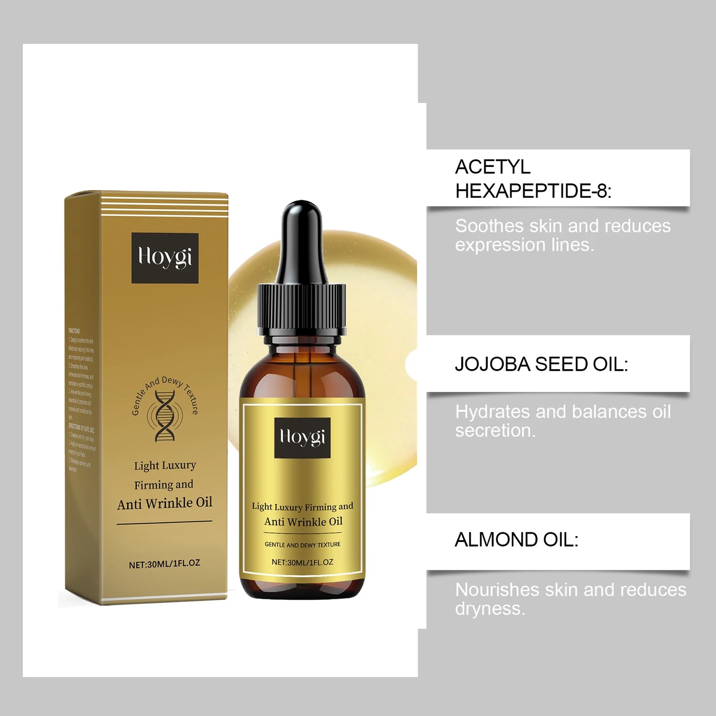 Hoygi Firming Face Oil Serum – Anti-Wrinkle & Brightening 30ml