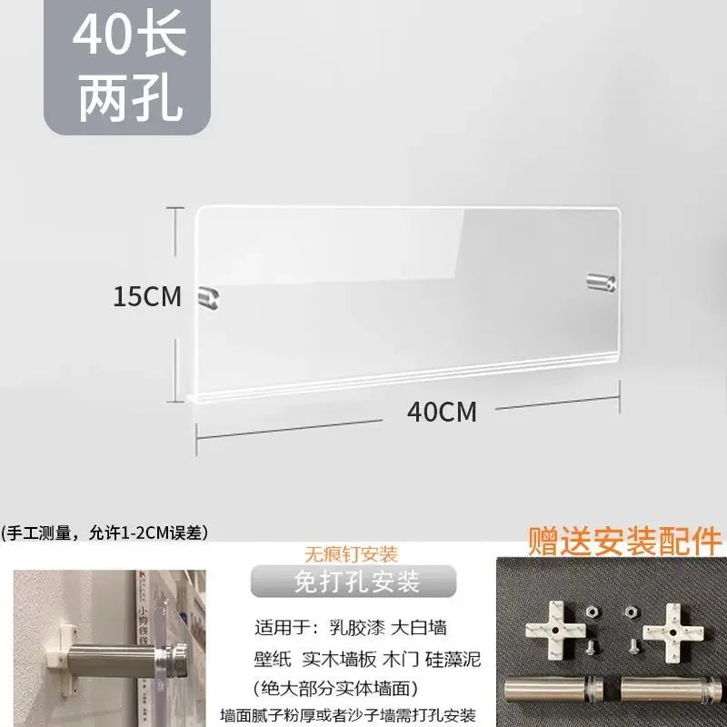 Acrylic Wall Mounted Shelf – Books, Magazines & Cosmetics Rack