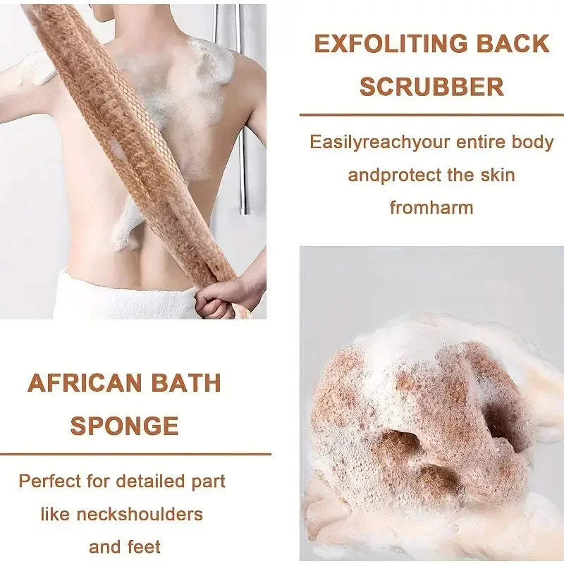 African Exfoliating Mesh Bath Scrub Loofah – Double-Sided