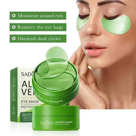 60pc Aloe Vera Collagen Eye Patches – Hydrating & Firming Eye Treatment Mask Oasis Select Default Title