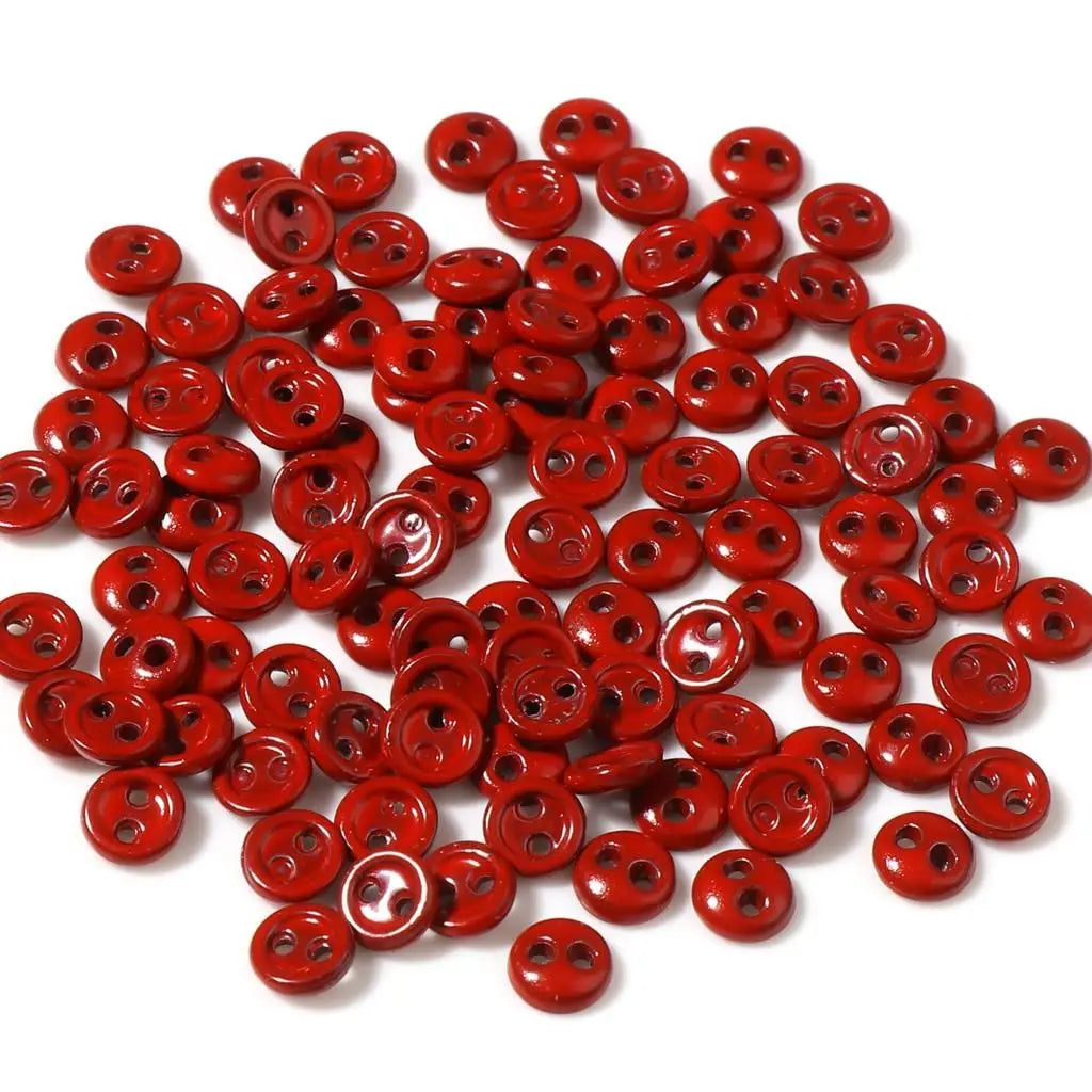 50pcs Mini Round Sewing Buttons 3/4/5mm – 2-Hole DIY Craft