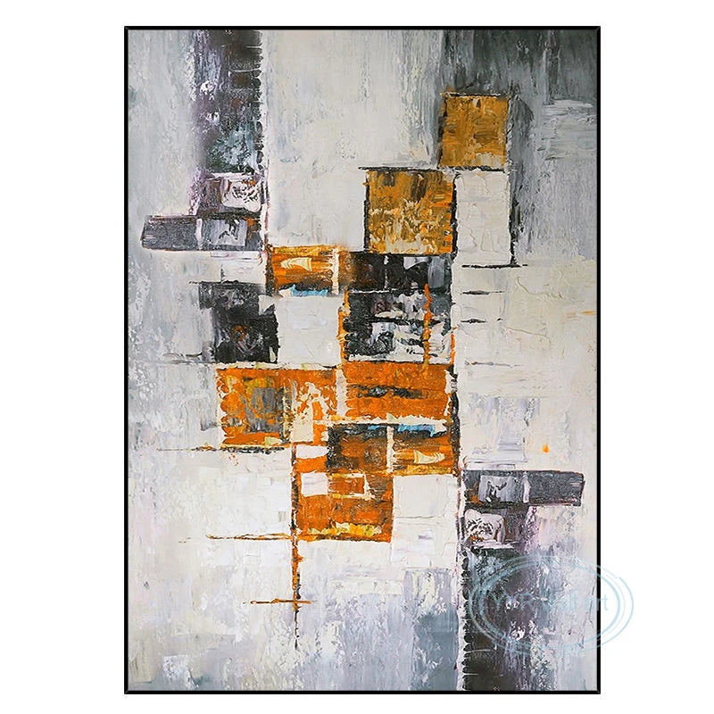 Abstract Hand-Painted Oil Painting | Modern Canvas Wall Art Canvas Wall Art Peaceful Pleasures Health and Wellness No frame 50cmx60cm