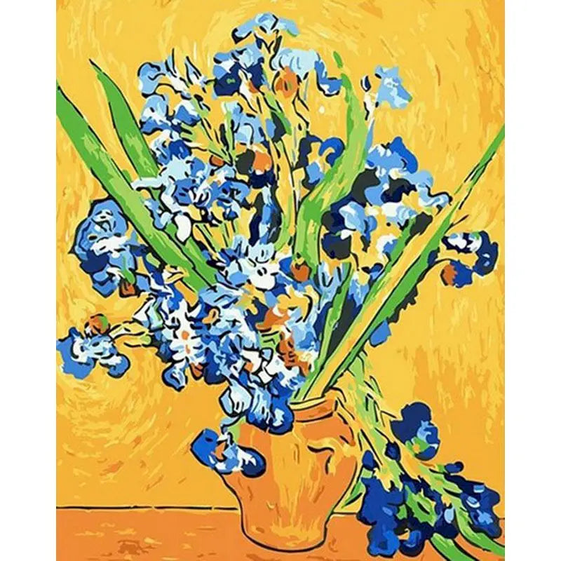Van Gogh Starry Sky Paint by Numbers Kit | 60x75cm Canvas Paint by Numbers Kit Peaceful Pleasures Health and Wellness 991310 40x50cm Unframed