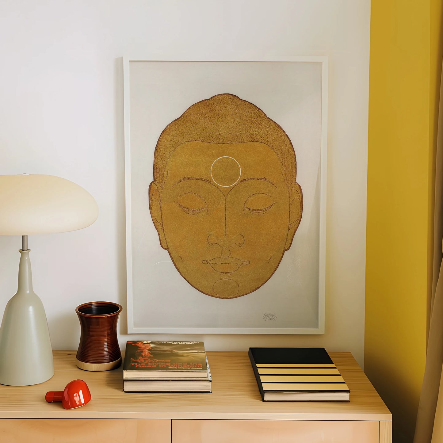 Buddha Head Canvas Wall Art Print | Reijer Stolk Home Decor