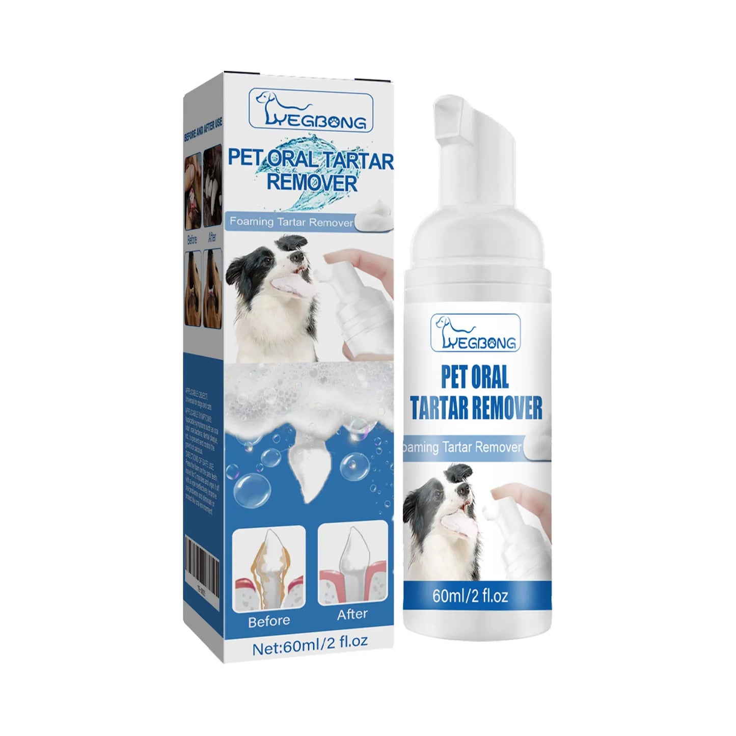 YEGBONG Pet Oral Foam Spray – Tartar Remover & Fresh Breath