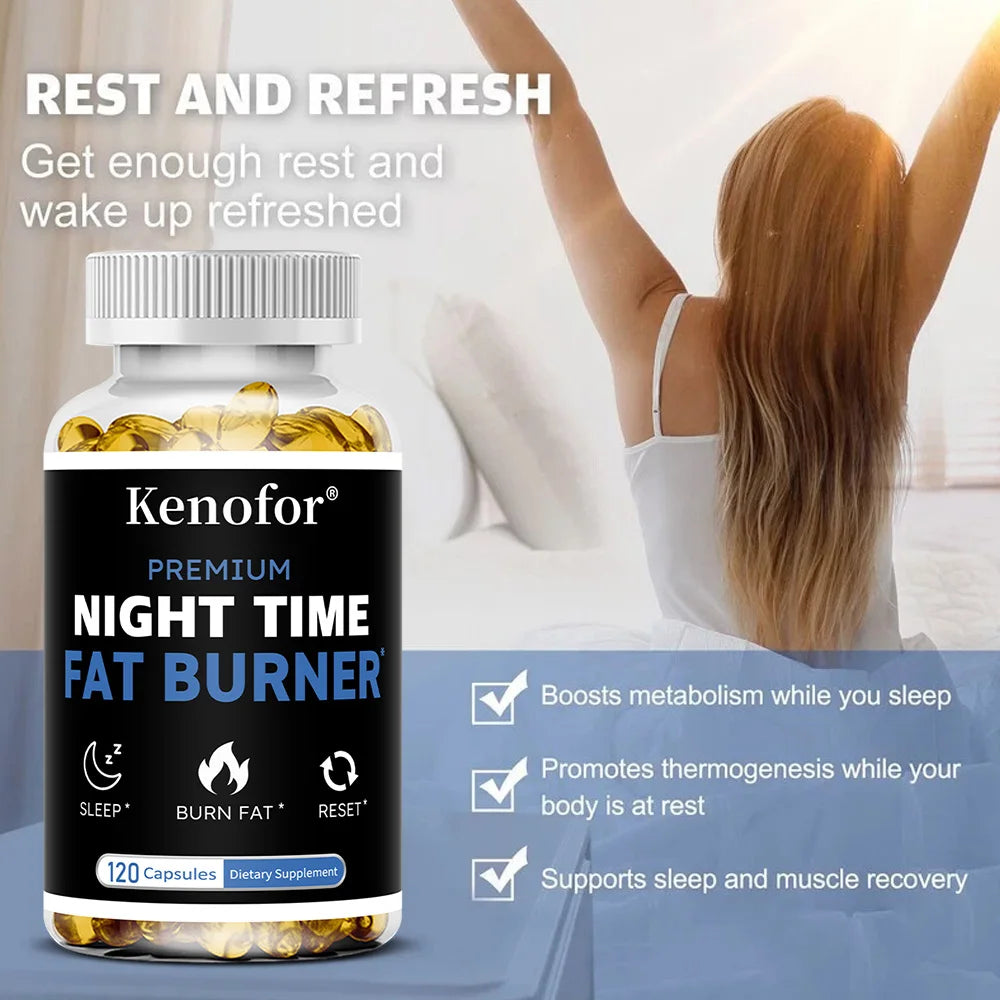Nighttime Fat Burner Supplement - for Weight Loss, Boost Metabolism, Suppress Appetite Diet,Healthy Weight Management Peaceful Pleasures Health and Wellness