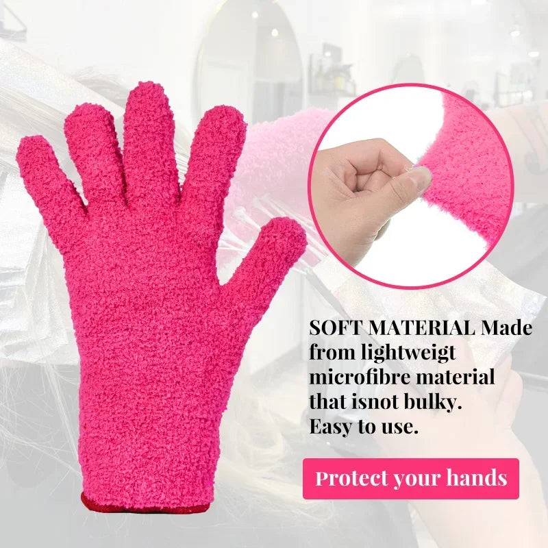 3pairs Heat Resistant Finger Gloves for Hair Straightening, Perming, and Styling, Nylon Salon Hair Care Tools Peaceful Pleasures Health and Wellness