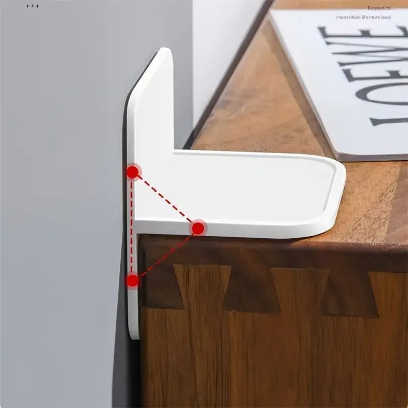 T-Shape Anti-Tip Furniture Bracket – No Drill Wall Fastener