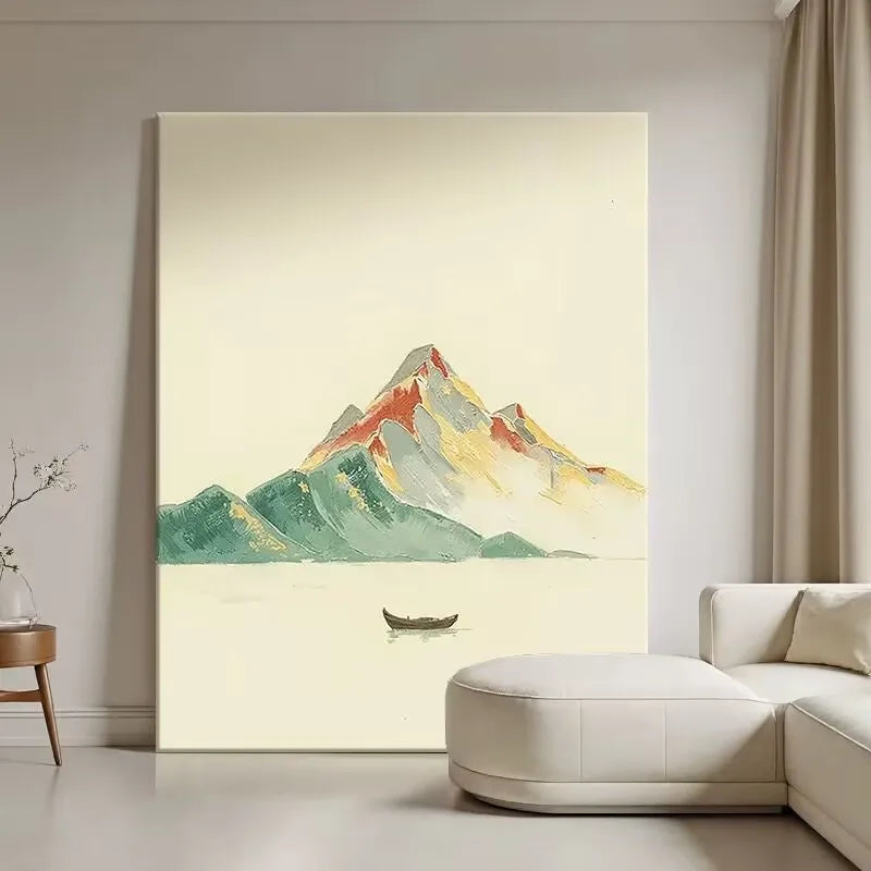Mondern Abstract Gold Color Montains Picture For Home Wall Decor Handmade Oil Painting On Canvas Mural For Living Room Bedroom Peaceful Pleasures Health and Wellness