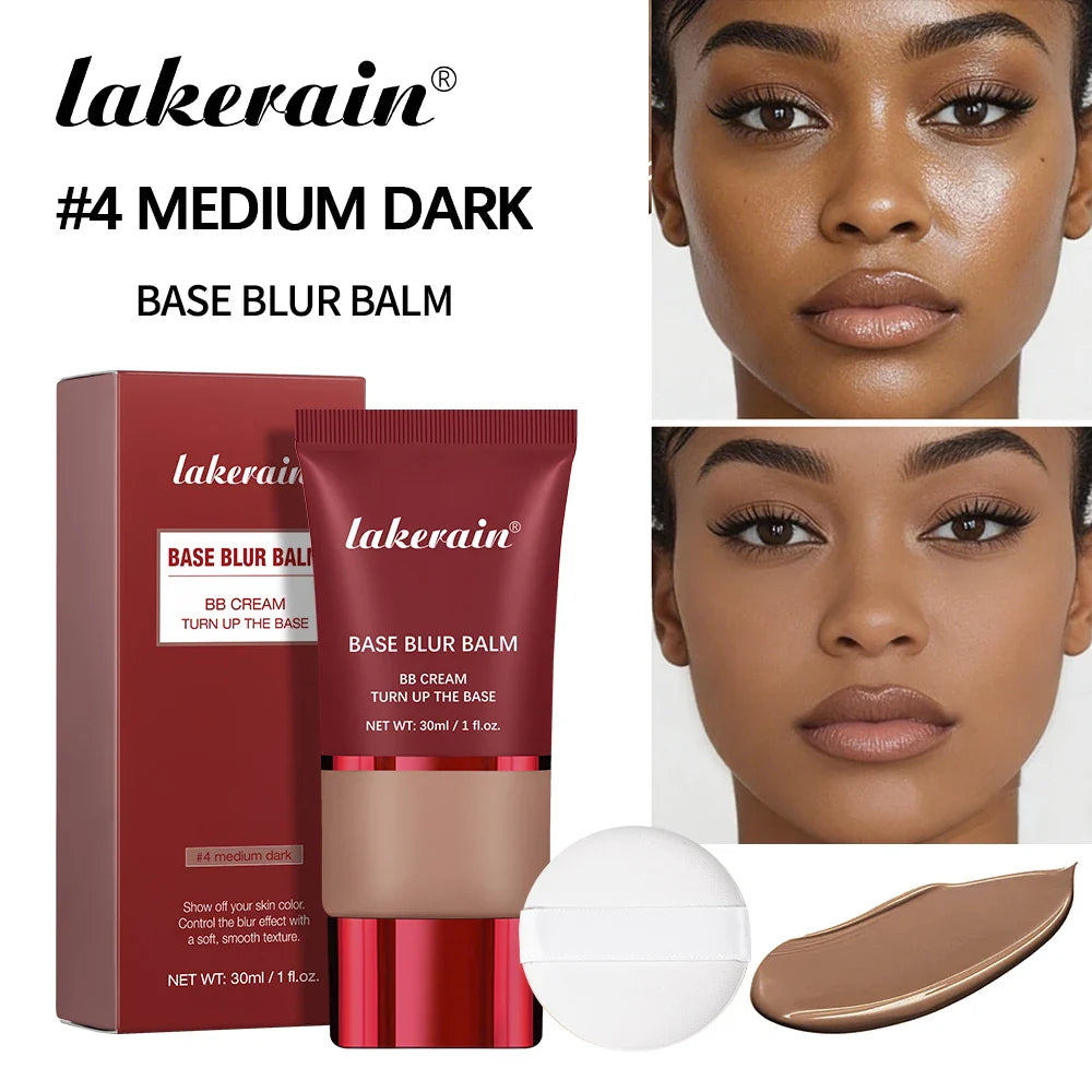 Matte Liquid Foundation & Puff Set – Waterproof Full Coverage