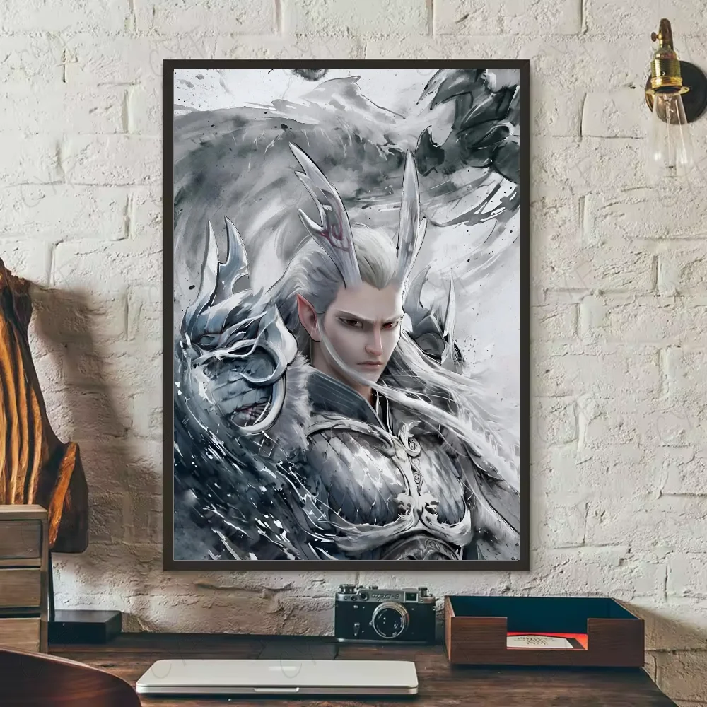 Chinese myth animation Nezha Poster HD art sticky wall waterproof home living room bedroom bar aesthetic decoration Peaceful Pleasures Health and Wellness z4 21X30cmNoframe