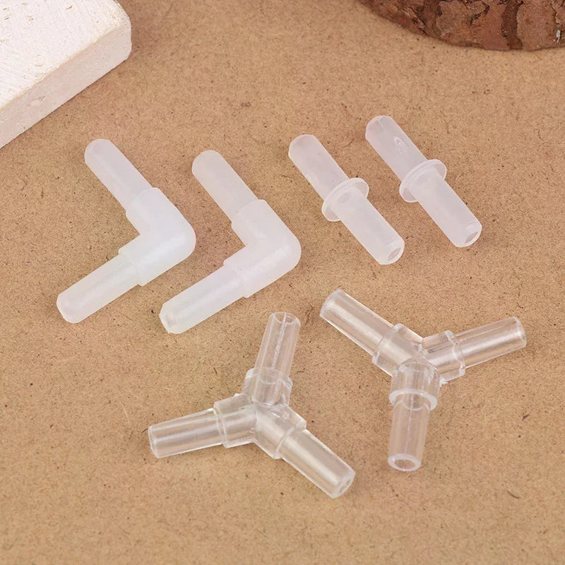 10-Pack Aquarium Airline Tubing Connectors | 4mm Air Adapters