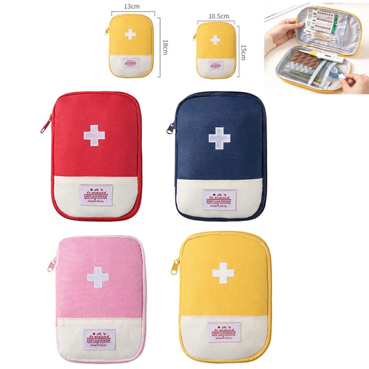 Portable First Aid Medical Kit Travel Outdoor Camping Useful Mini Medicine Storage Bag Camping Emergency Survival Bag Pill Case Peaceful Pleasures Health and Wellness