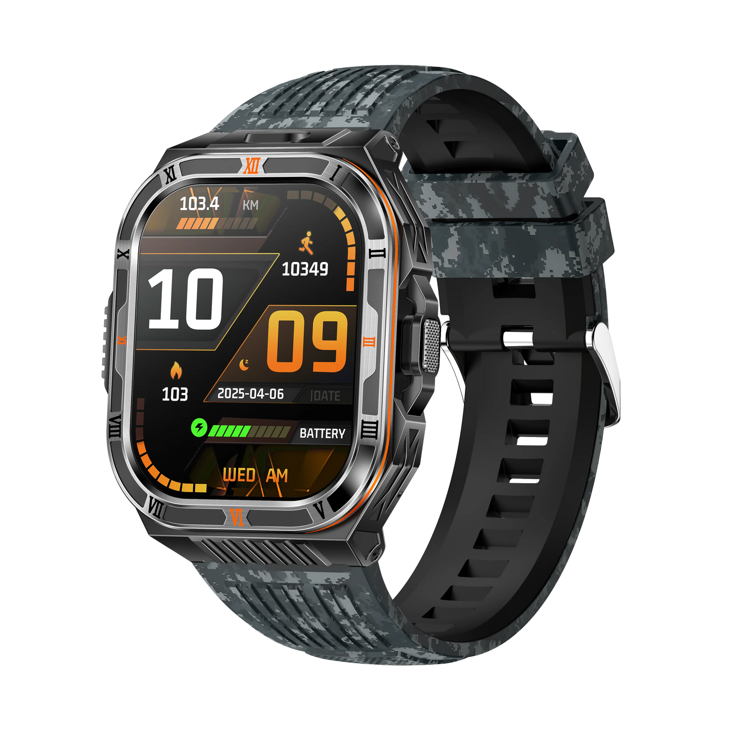Yoateo Men's Smart Watch | Flashlight, Compass, Bluetooth Call