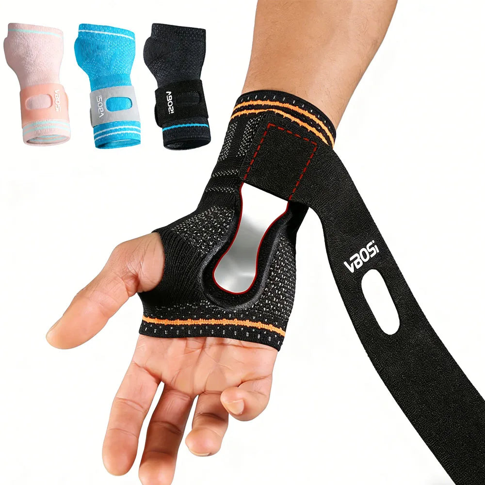 1pc Wrist Palm Support with Removable Metal Stays and Straps, Adjustable Brace Right Left Hand for Women And Men Peaceful Pleasures Health and Wellness