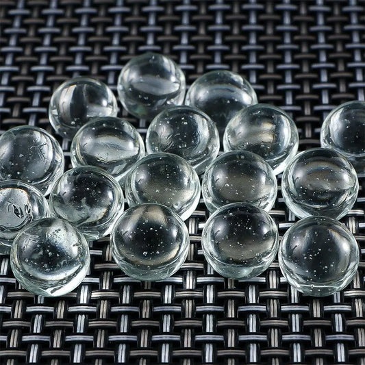 Clear Glass Marbles 20-Pack | 10mm 14mm 16mm Transparent Balls Glass Marble Set Oasis Select