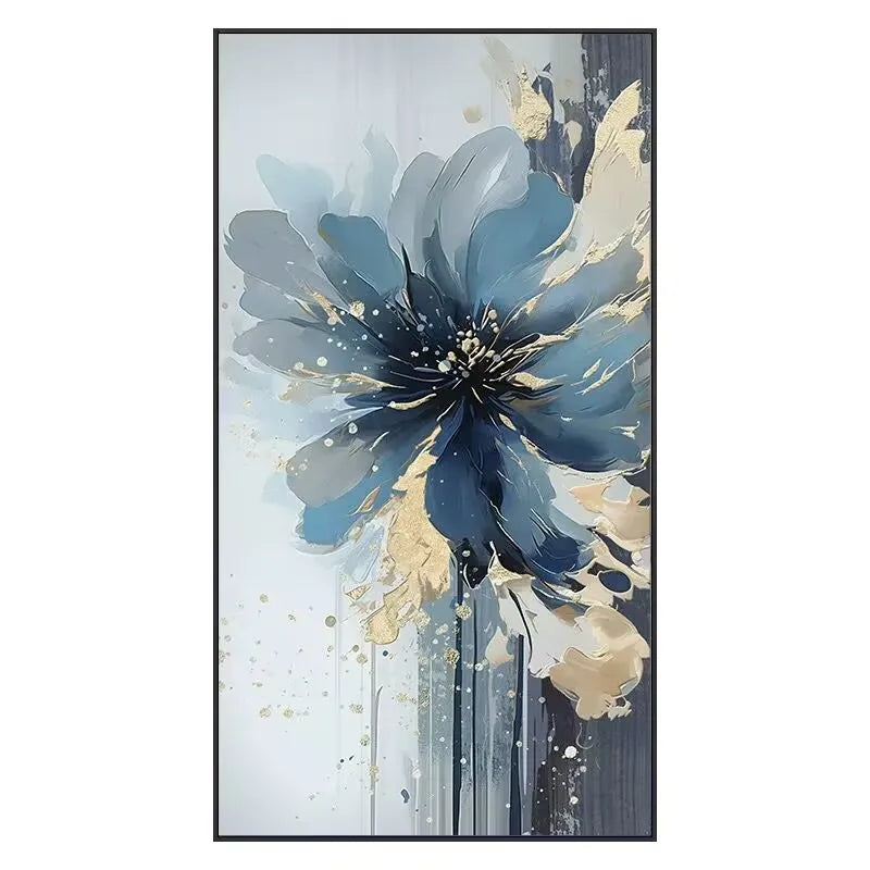 Beautiful Big Flowers Picture For Home Wall Decor Pure Hand Painted Oil Painting On Canvas Hanging Poster Mural For Living Room Peaceful Pleasures Health and Wellness No frame 60cmx90cm