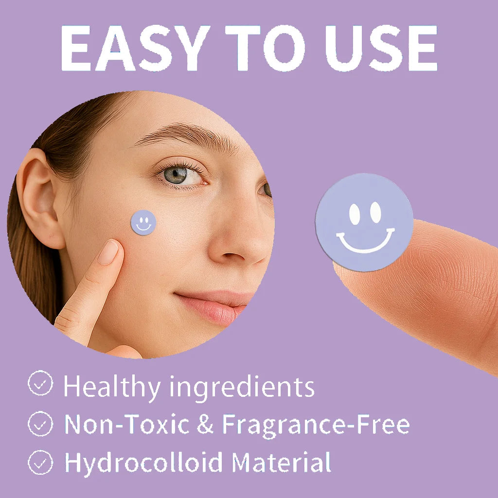 Invisible Hydrocolloid Acne Patches – Waterproof, All Skin Types