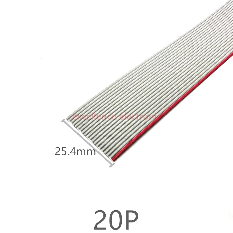 1/2/5/10Meter 6P/8/10/14/16/20/26/30/34/40/50/60 Pin 1.27mm Pitch Gray Flat Ribbon Cable 28 AWG Wire For 2.54mm FC IDC Connector Peaceful Pleasures Health and Wellness 20P 10Meter