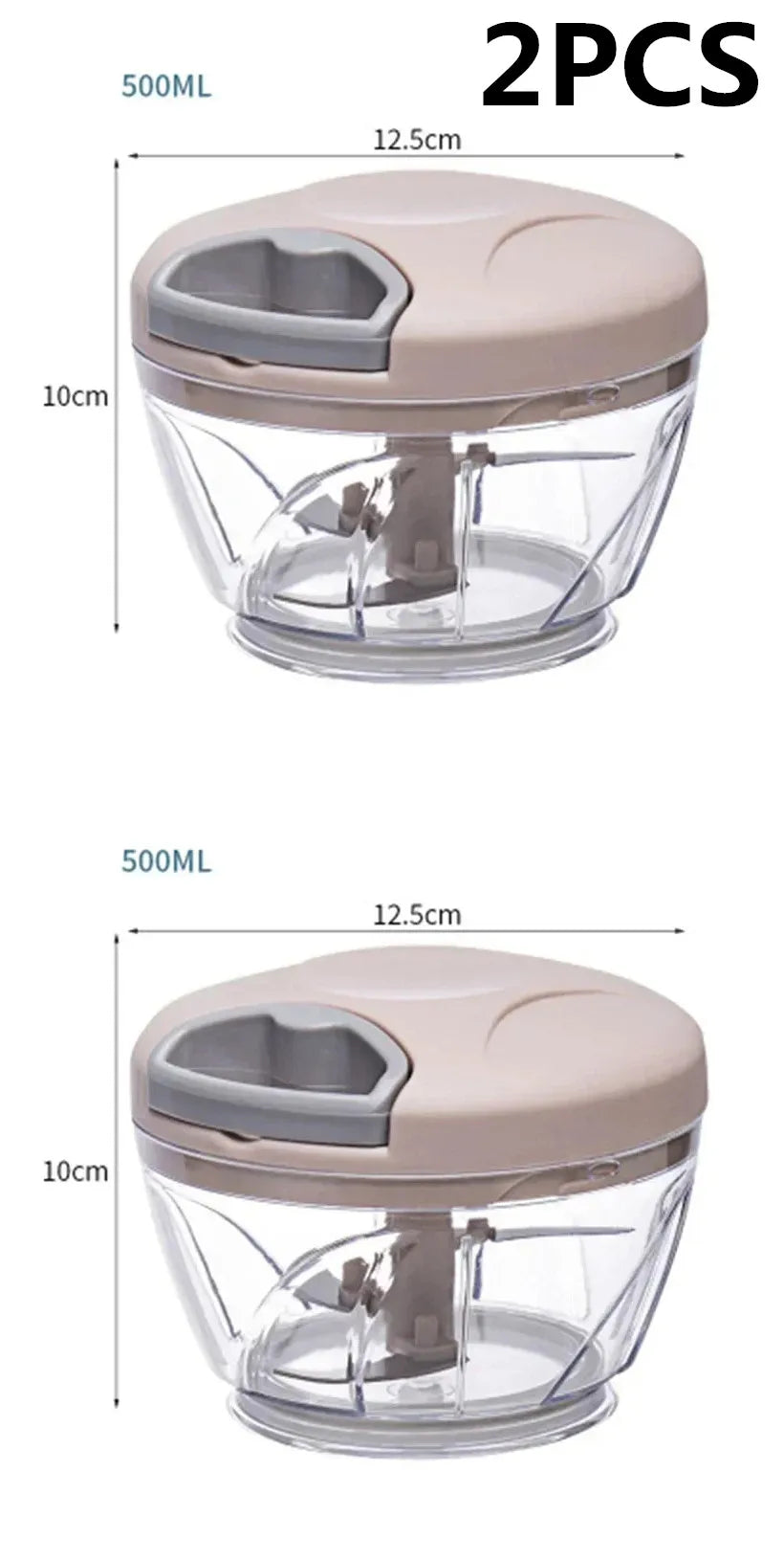 Manual Garlic Chopper & Vegetable Cutter 500ml/900ml