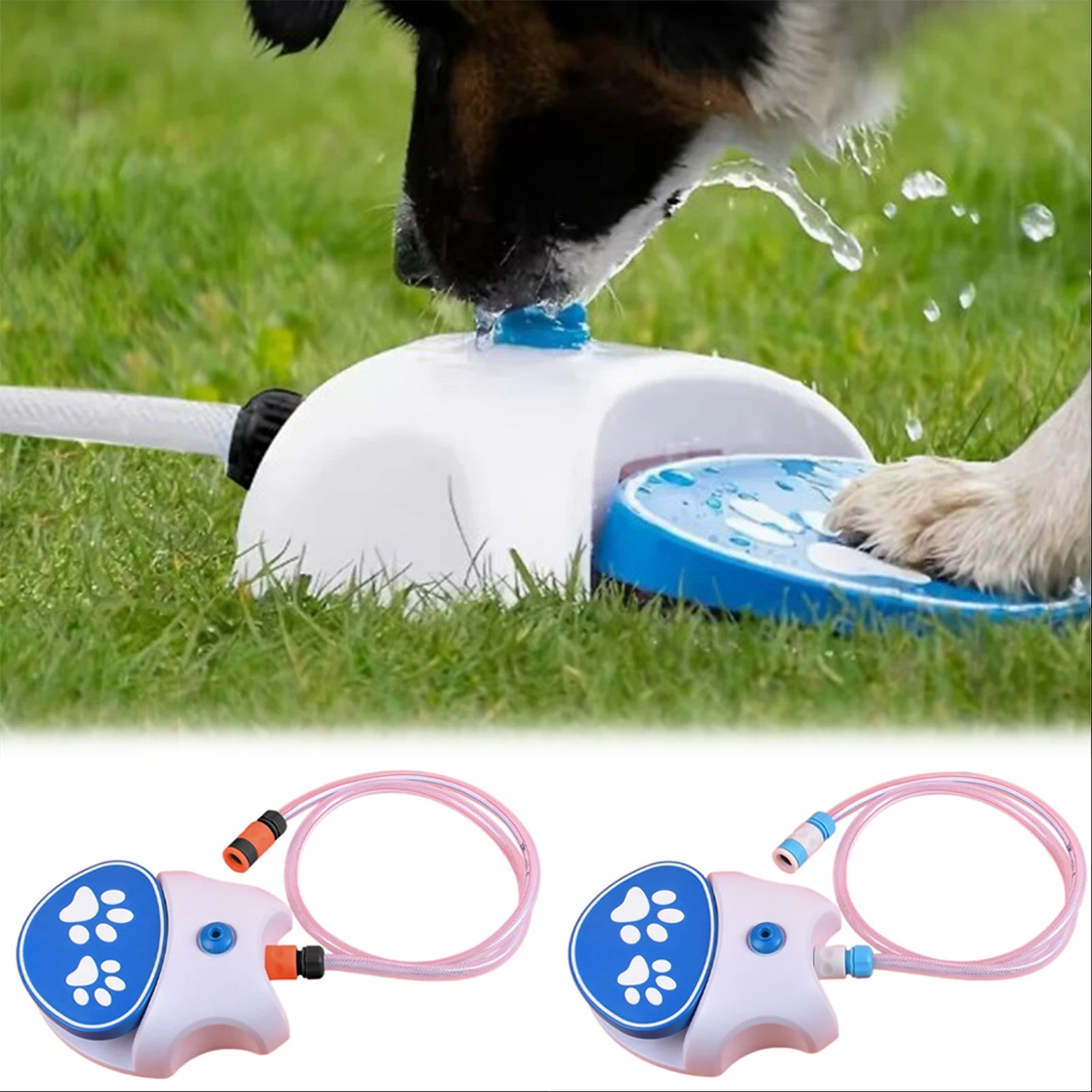 Outdoor Foot Press Automatic Water Dispenser For Pets,Step On Dog Sprinkler Toy,Interactive Lawn Play Toy,Summer Backyard Fun Peaceful Pleasures Health and Wellness
