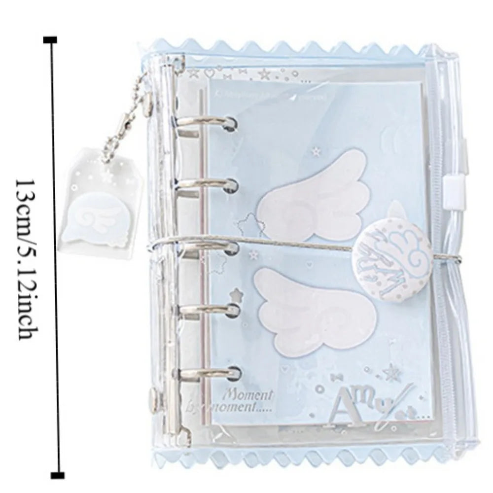 Learn Ledger Hand Ledger M5 Pocket Binder Notebook Portable Mini Loose-leaf Notebook Cute Aesthetic Hand Account Book Studnet Peaceful Pleasures Health and Wellness