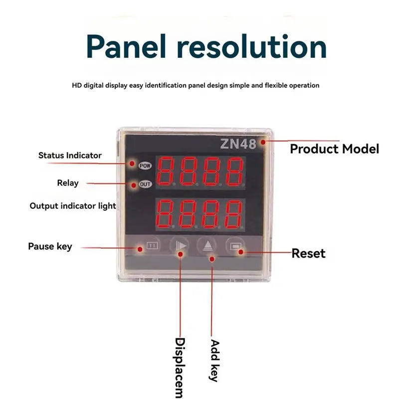 A36T-Zn48dual Digital Display Time Relay Counter Multifunction Cycle Delay AC220V DC24V Cycle Chronograph, And Frequency Meter Peaceful Pleasures Health and Wellness