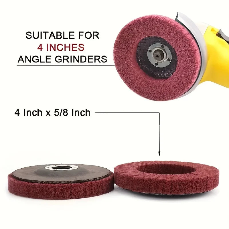 Nylon Fiber Grinding Wheel Pads 4-inch Metal Polishing Used Deburring