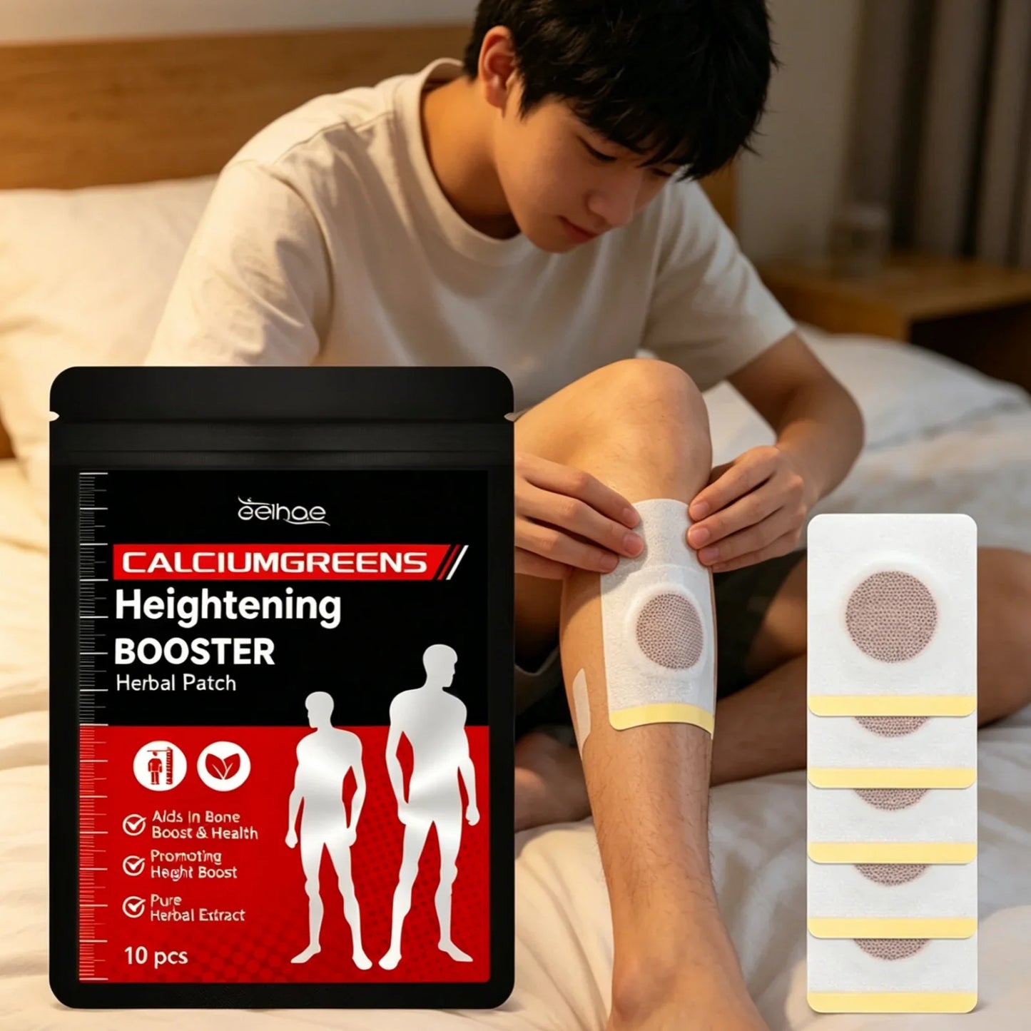 EELHOE Herbal Height Growth Foot Patch – 10 Pack, Fatigue Relief