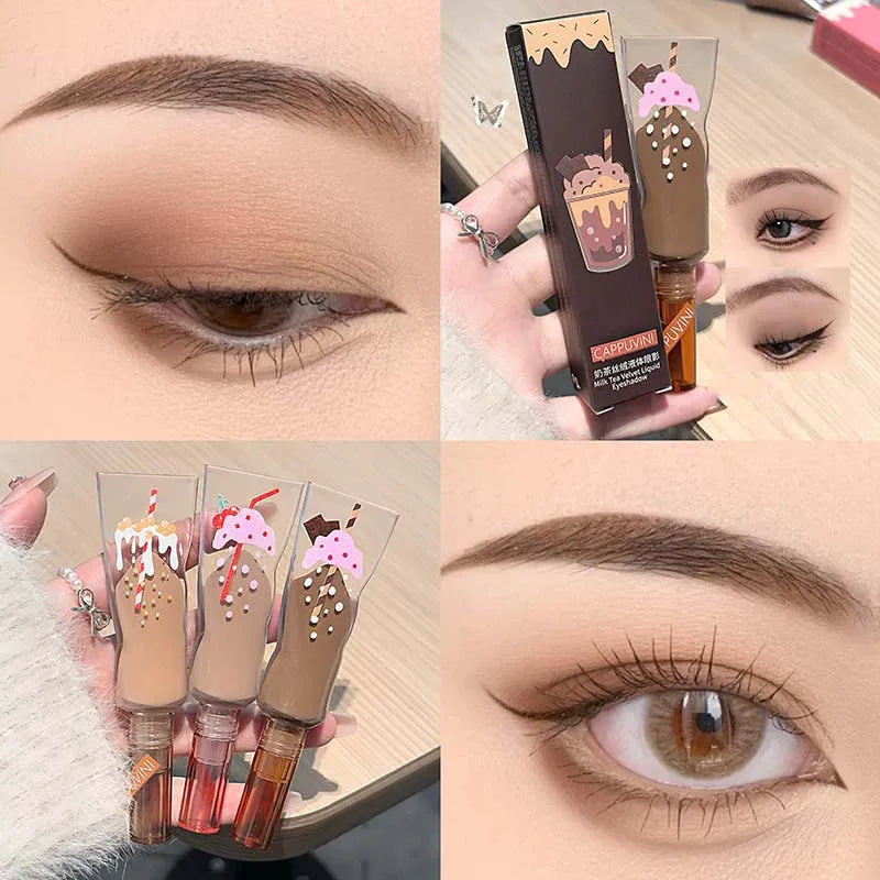 Cappuvini Matte Liquid Eyeshadow Cream | Milk Tea Colors
