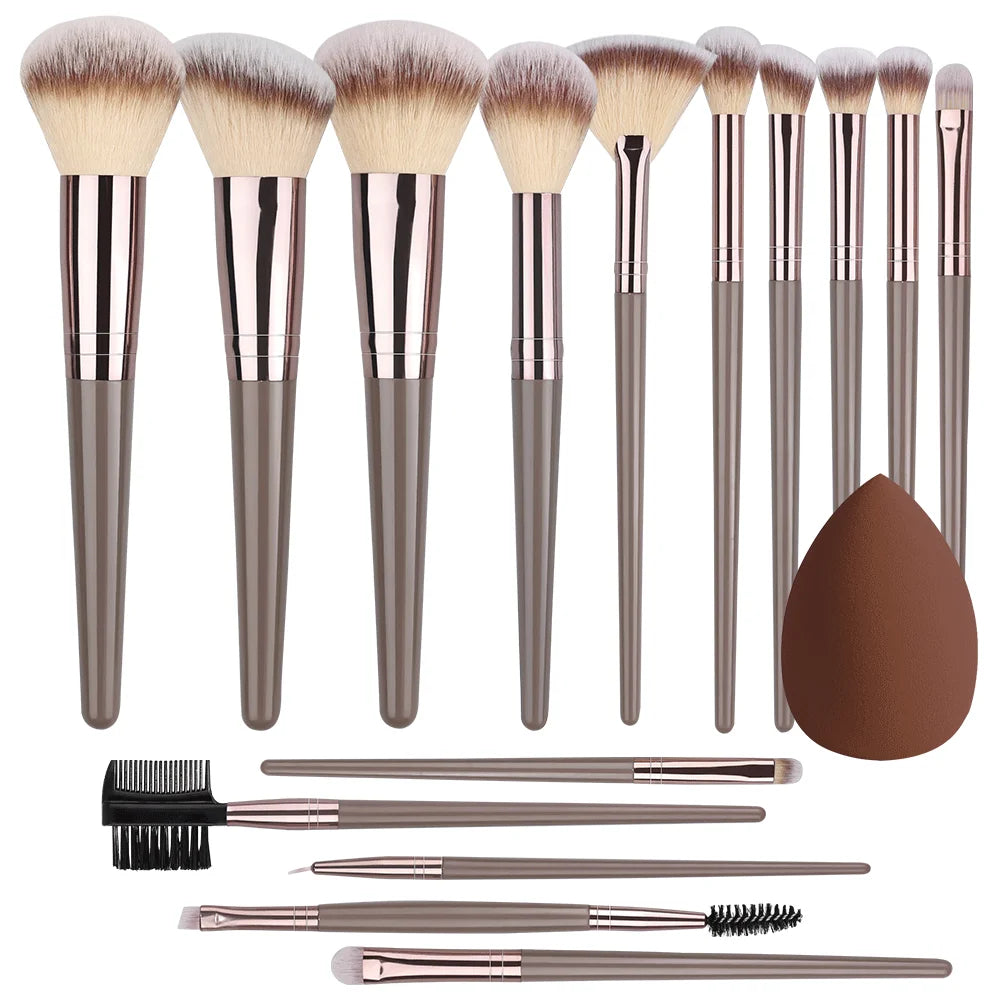 RUNTOIN 3-20Pc Makeup Brush Set | Blush, Foundation & Eyeshadow