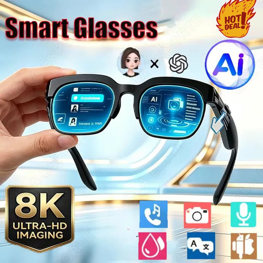 Smart Glasses Translator Wireless Bluetooth 5.3 Listen to Music Answer the Phone Fashion Anti-blue Light Glasses 2026 NEW Peaceful Pleasures Health and Wellness