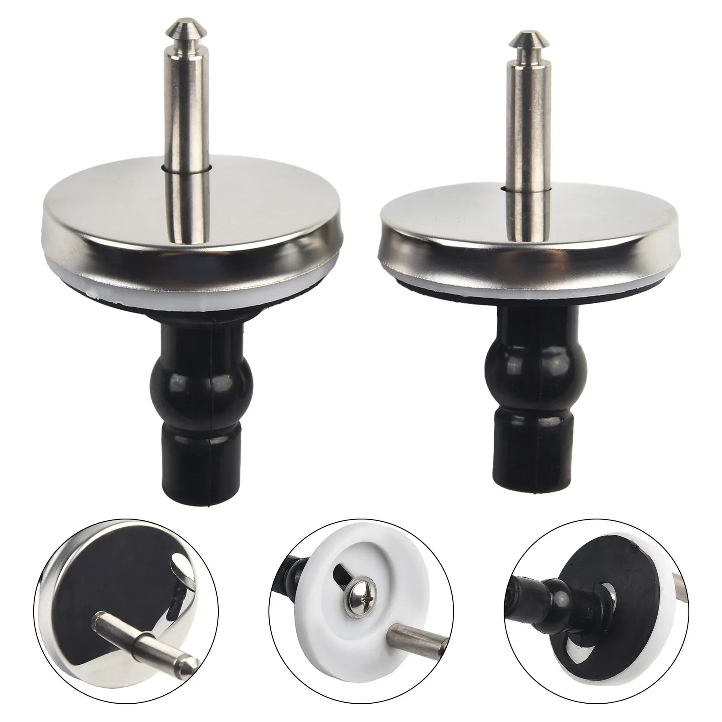 2-Pack Top Fix Toilet Seat Hinges – Soft Release Quick Fit