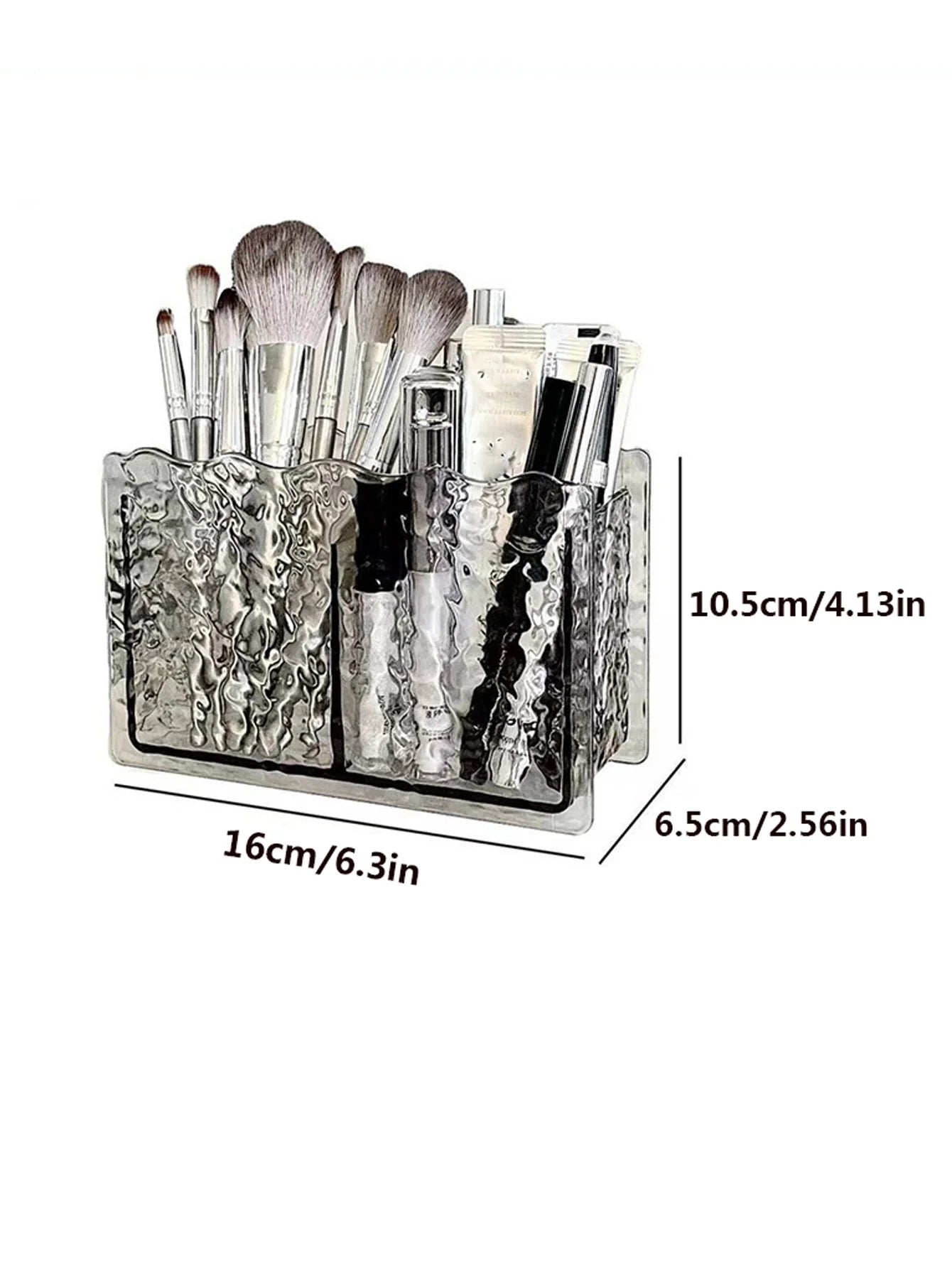 Transparent Cosmetics Storage Box Pencil Holder Stationery Sorting Box Lipstick Eye Shadow Eyebrow Pencil Storage Display Stand Peaceful Pleasures Health and Wellness