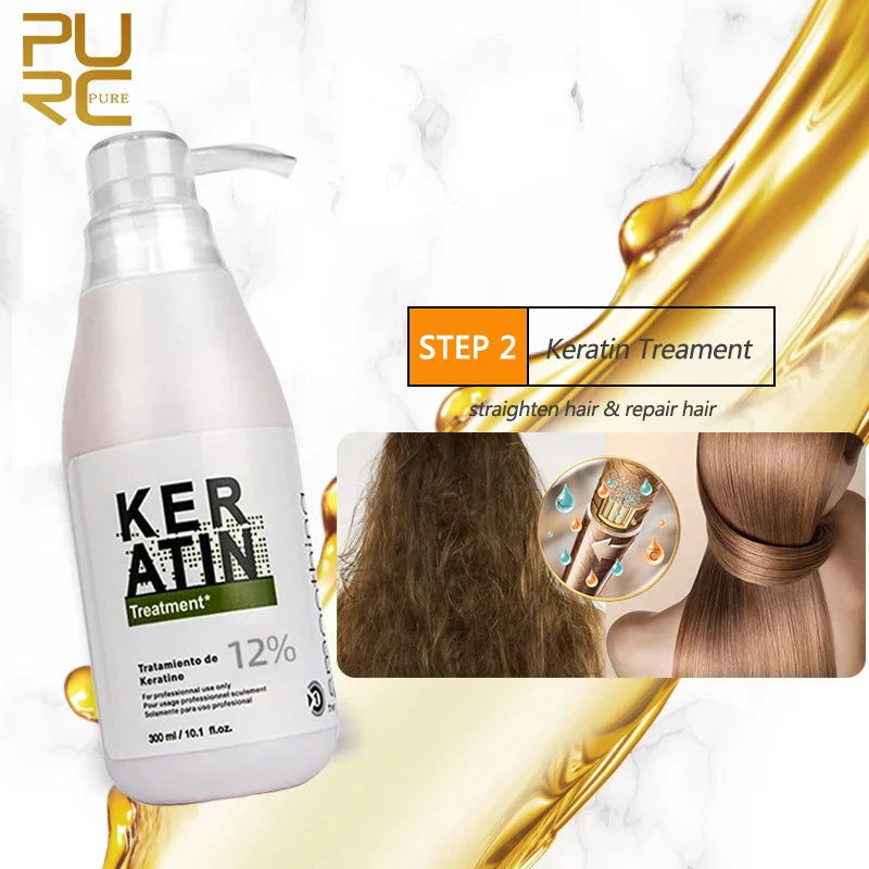 PURC Brazilian Keratin Hair Treatment – Smoothing & Straightening