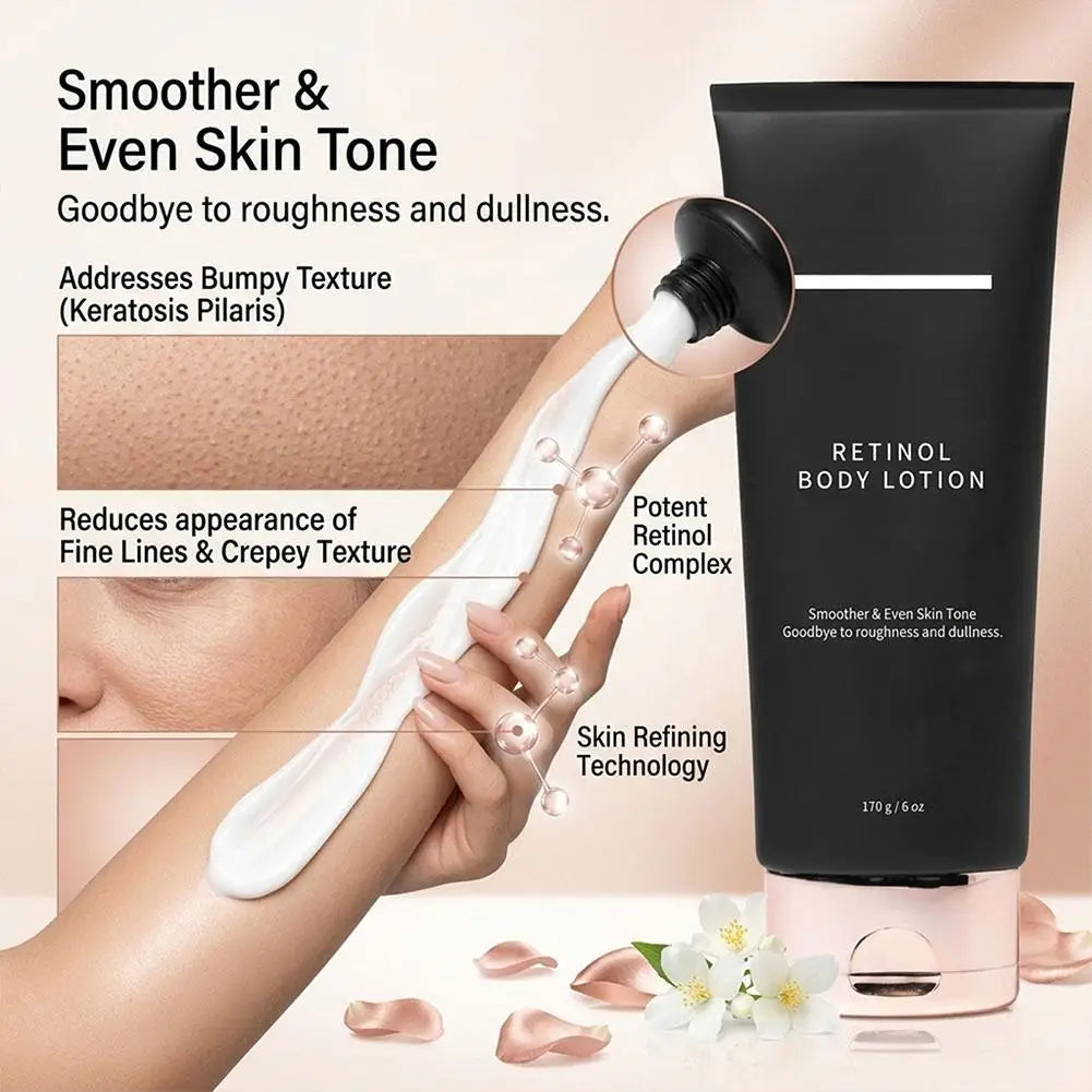 Retinol Body Lotion Moisturizing Firming Body Cream for Crepey Skin, Daily Hydrating Retinol Lotion for Neck & All Body Skincare Peaceful Pleasures Health and Wellness