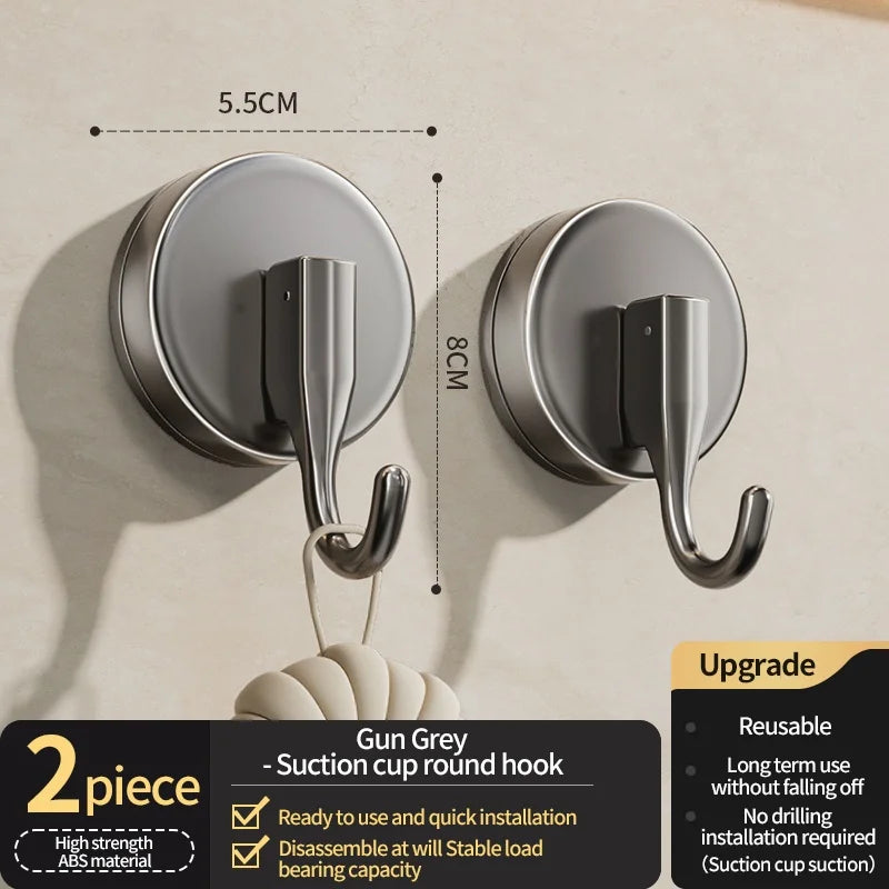 No-Drill Suction Cup Hooks – Kitchen & Bathroom Wall Hooks