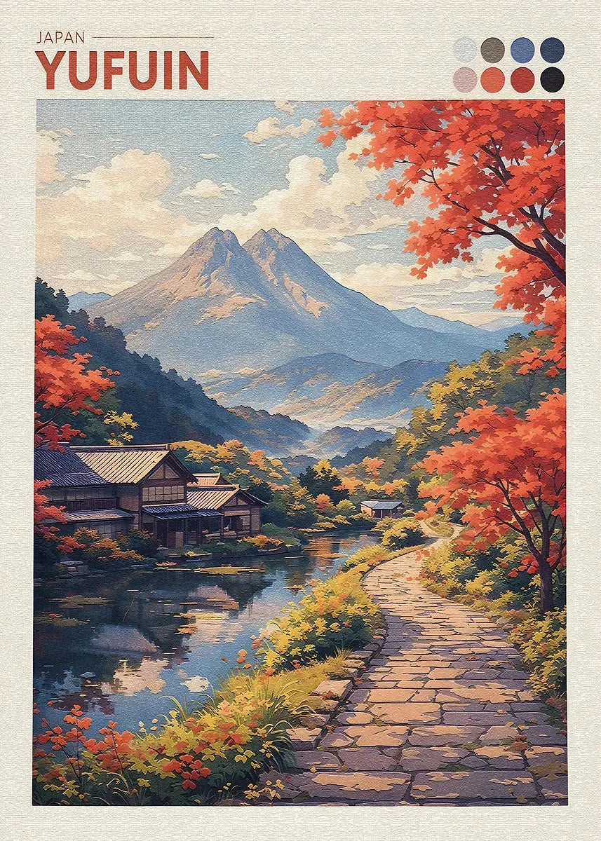 Japan Autumn Cityscape Posters Yokohama Shizuoka Hakodate Modern Prints Canvas Painting Wall Art Picture Home Living Room Decor Peaceful Pleasures Health and Wellness 9 50x70cm